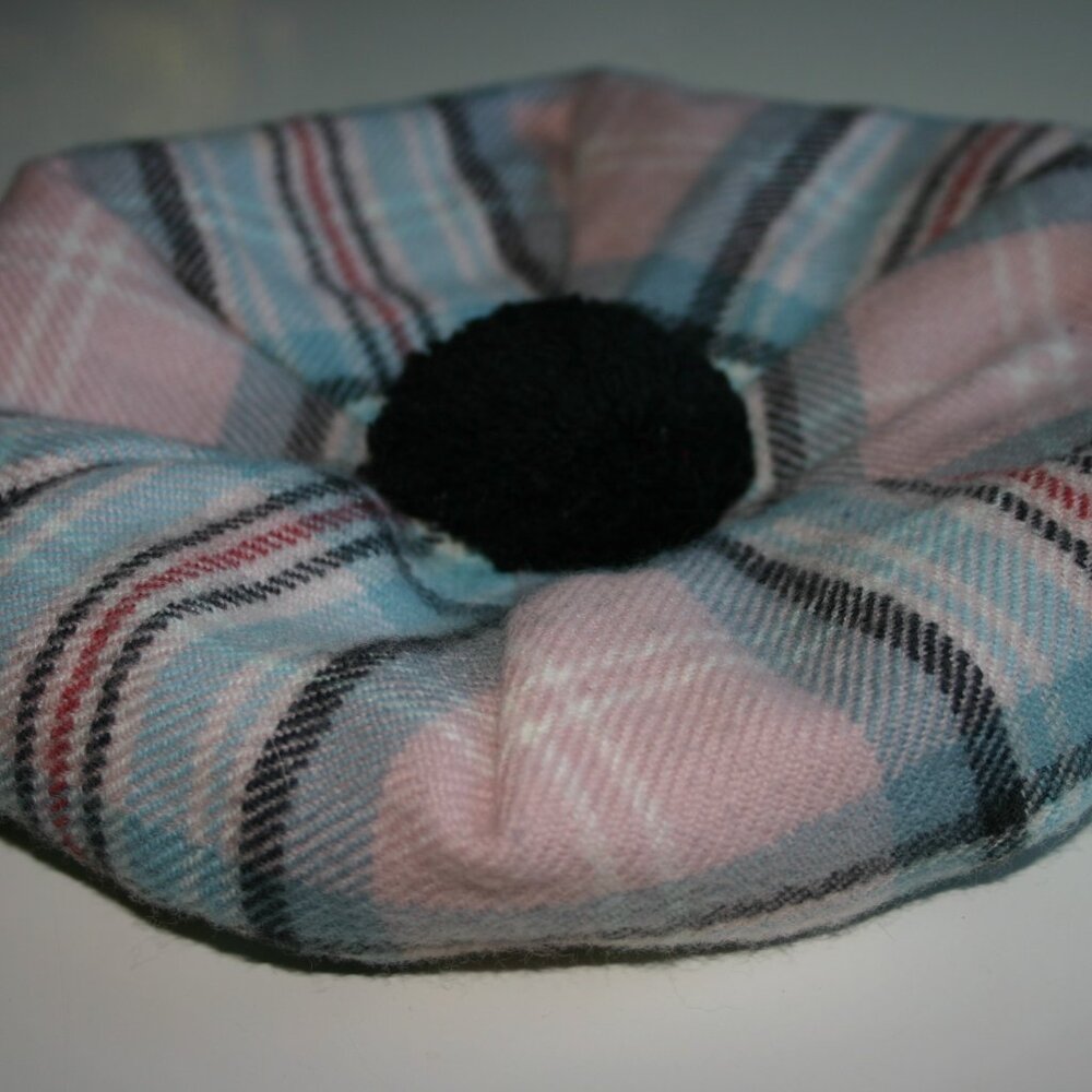 WOMENS' HAT The Diana Princess of Whales Memorial Rose Tartan Brushed Wool Tam